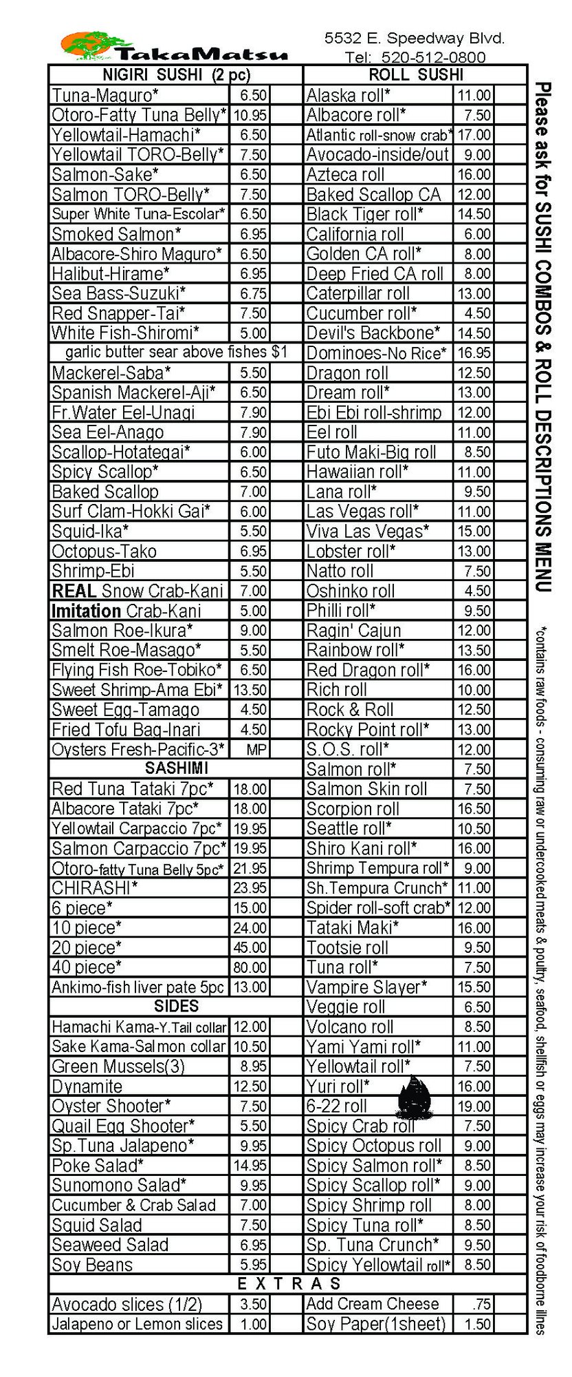 Takamatsu sushi list